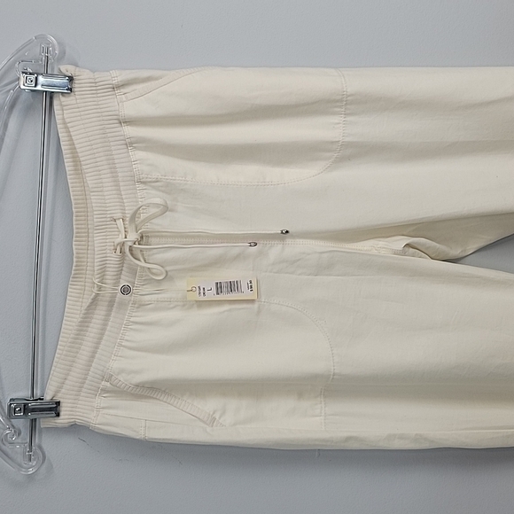 Max Studio Cream Jogger High Waist Pants Drawstring - Picture 3 of 12